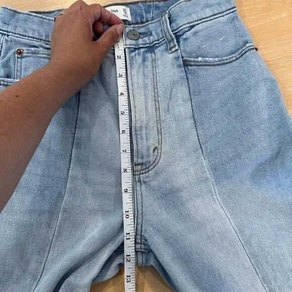 Abercrombie & Fitch Jeans Women's Blue Ankle Straight Ultra High Rise Sz 27/4R - Picture 10 of 11